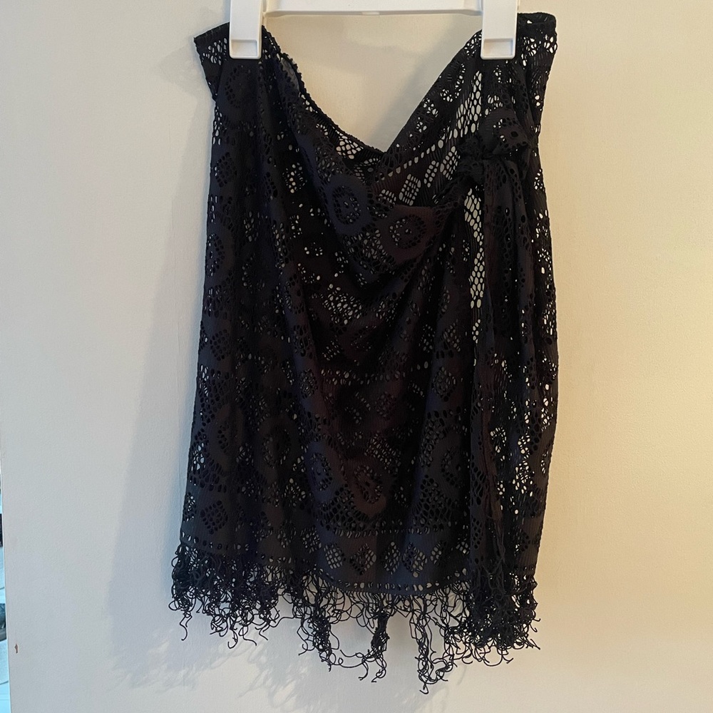 Black skirt swim coverup